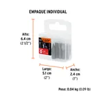 Estuche con 5 puntas planas de 1/4' largo 1', TRUPER EXPERT 6