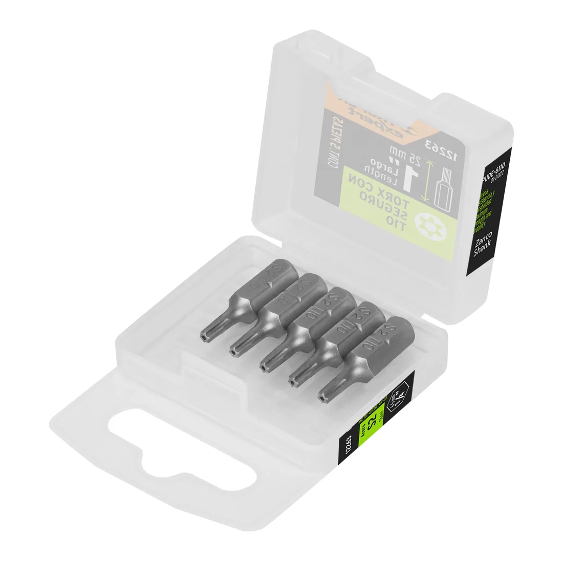 Estuche con 5 puntas torx T10 con seguro largo 1', EXPERT