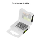 Estuche con 5 puntas torx T10 con seguro largo 1', EXPERT 4