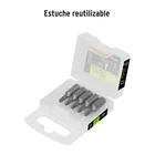 Estuche con 5 puntas torx T15 con seguro largo 1', EXPERT 4