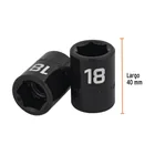 Dado cuadro 1/2' de impacto 6 puntas de 18 mm, TRUPER 3