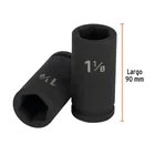 Dado largo de impacto de 1-1/8', 6 puntas, cuadro 3/4' 3
