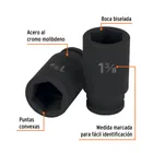 Dado largo de impacto de 1-3/8', 6 puntas, cuadro 3/4' 2