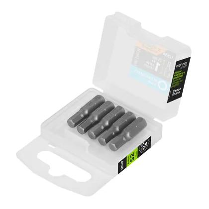 Estuche con 5 puntas hexagonales de 5 mm largo 1', EXPERT