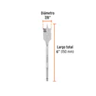 Broca plana de manita 7/8' para madera, TRUPER 3