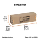 Broca plana de manita 7/8' para madera, TRUPER 6