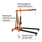 Pluma hidráulica 2 ton, plegable, TRUPER 3