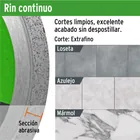 Disco de diamante de 9' x 2.2 mm, rin continuo, TRUPER 3