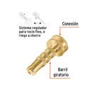 Chiflón 3' de latón maquinado para manguera, TRUPER 2