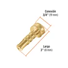 Chiflón 3' de latón maquinado para manguera, TRUPER 3