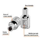 Dado de 4 mm, 6 puntas, cuadro 1/4', TRUPER 2