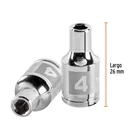 Dado de 4 mm, 6 puntas, cuadro 1/4', TRUPER 3
