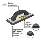 Flota de espuma, 9-1/2', espesor 7/16', acabado liso, PRETUL 2