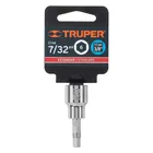 Dado punta hexagonal de 7/32', cuadro 3/8', TRUPER 4