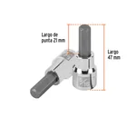 Dado punta hexagonal de 5/16', cuadro 3/8', TRUPER 3
