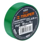 Cinta de aislar de 9 m x 19 mm, verde, TRUPER 2