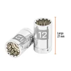Dado de 12 mm, 12 puntas, cuadro 3/8', TRUPER 3