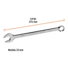 Llave combinada extralarga 33 mm x 376 mm de largo, EXPERT 3