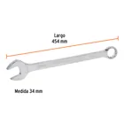 Llave combinada extralarga 34 mm x 454 mm de largo, EXPERT 3