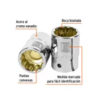 Dado de 1-1/16', 12 puntas, cuadro 3/4', TRUPER 2