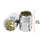 Dado de 1-1/8', 12 puntas, cuadro 3/4', TRUPER 3