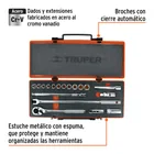 Juego de 18 herramientas cuadro 1/2' mm para mecánico 3