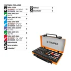 Juego de 45 herramientas cuadro 1/4' mm para mecánico 1