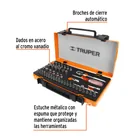 Juego de 45 herramientas cuadro 1/4' mm para mecánico 3