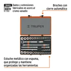 Juego de 42 herramientas cuadro 1/2' std y mm para mecánico 3