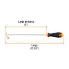 Desarmador cabinet 1/8' x 8' mango Comfort Grip, TRUPER 2