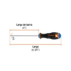 Desarmador de cruz 1/8' x 4' mango Comfort Grip, TRUPER 2