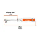 Desarmador de caja 3/16' mango de acetato, TRUPER 2