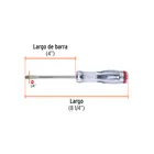 Desarmador plano de golpe 1/4' x 4', TRUPER EXPERT 2