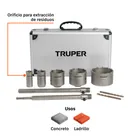 Juego de 9 brocasierras para concreto SDS Plus y MAX, TRUPER 3
