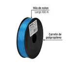 Carrete con 100 m de hilo para pesca azul calibre 0.50 mm 2