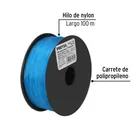Carrete con 100 m de hilo para pesca azul calibre 0.60 mm 2