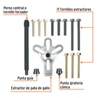 Extractor pata de gallo, 15 piezas, TRUPER 2