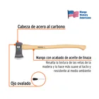 Hacha Boy 2-1/4 lb, mango de hickory 28', TRUPER 2