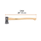 Hacha Boy 2-1/4 lb, mango de hickory 28', TRUPER 3