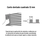 Llana 11' dentado cuadrado 1/2', 6 remaches, mango plástico 4