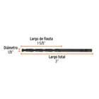 Broca HSS 1/8' Trublack para metal, TRUPER 4
