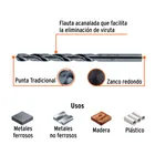 Broca HSS 19/64' Trublack para metal, TRUPER 3