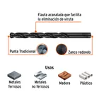 Broca HSS 23/64' Trublack para metal, TRUPER 3