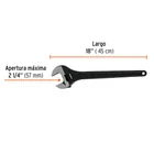 Llave ajustable (perico) 18' profesional pavonada, EXPERT 3