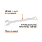 Llave combinada extralarga 27 mm x 385 mm de largo, EXPERT 2