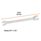 Llave española, 3/8 x 7/16' x 162 mm de largo, TRUPER EXPERT 3