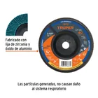 Disco laminado 7' grano 40 centro 7/8', plástico, TRUPER 2