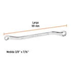 Llave de estrías 3/8 x 7/16' x 181 mm largo, TRUPER EXPERT 3