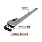 Llave stilson 24' cuerpo de aluminio, TRUPER 2