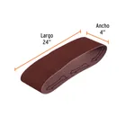 1 banda de lija 4 x 24' óxido de aluminio grano 50, 5 pzs 2